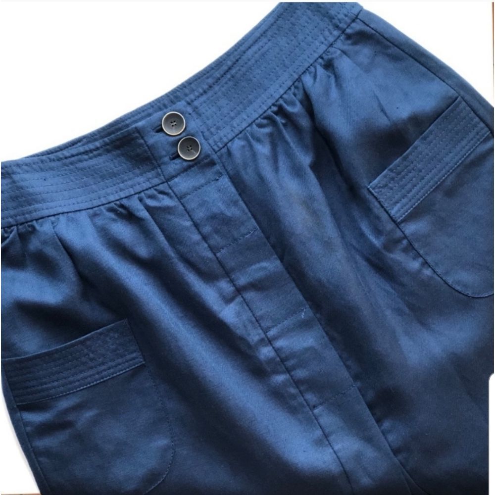 J Crew Navy Blue Mini Skirt Pockets Lined 4